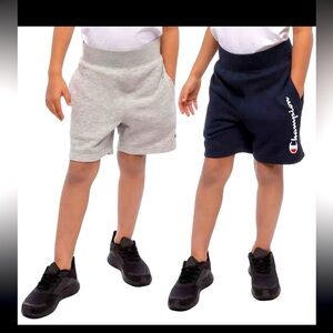 Two piece kids champion shorts xs(5/6) navy & gray